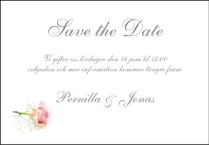 Save the date kort bröllop