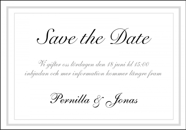 Save the date Yes