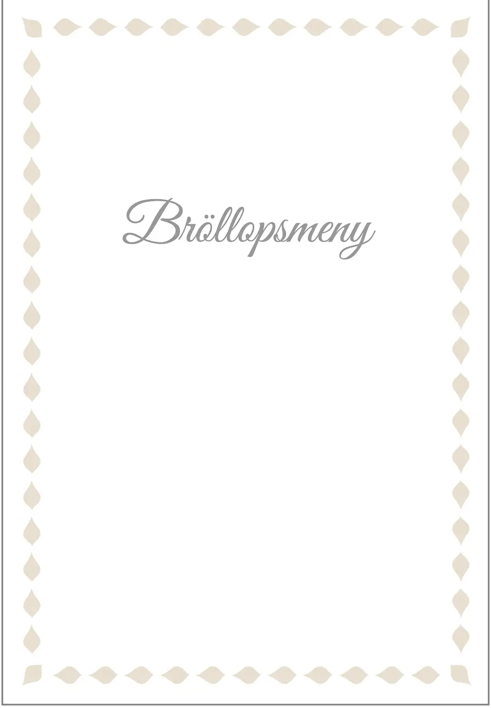 Bröllopsmeny kort