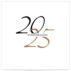 Modernt inbjudningskort till nyår, perfekt för att bjuda in gäster till en stilfull nyårsfest 2025