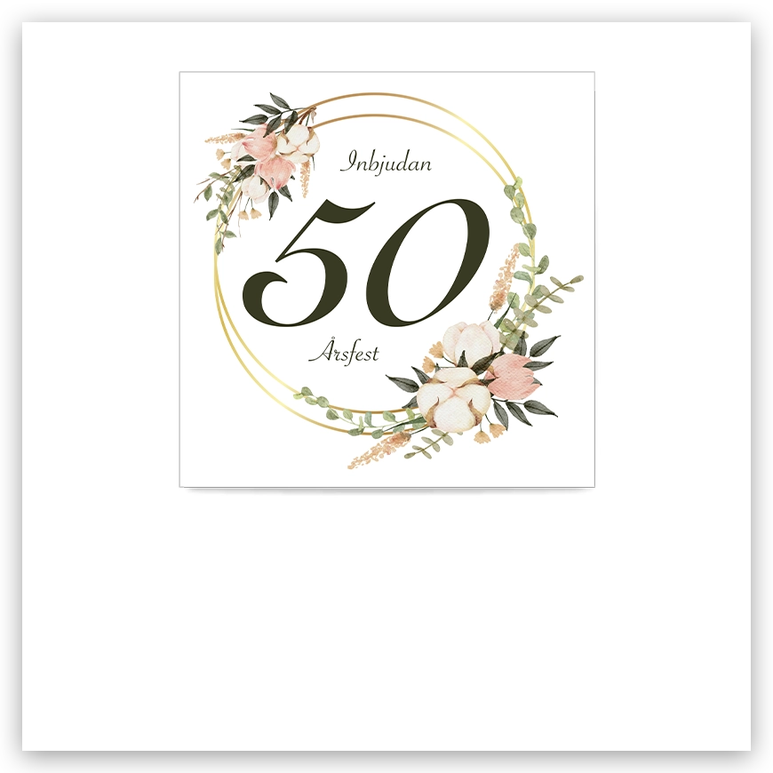 Inbjudningskort till födelsedag, 50 års fest, 60 års fest m.m.