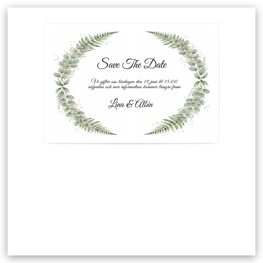 Save the date kort till bröllop