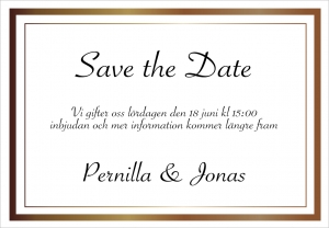 Save the date kort till bröllop