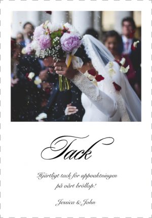 tackkort för bröllop